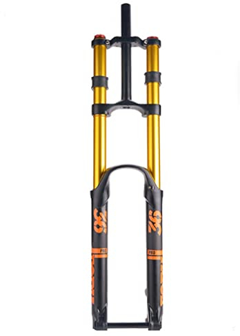 HSQMA 26 27,5 29 Pulgadas MTB Aire Horquilla De Suspensión Recorrido 160mm Descenso Bicicleta De Montaña Horquilla Ajuste De Rebote Doble Hombro Freno De Disco Eje Pasante 1-1/8 Recto