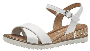 Tamaris Sandalias de mujer 1-28106-42, Blanco, 37 EU