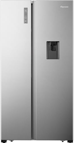 Fridgemaster MS91520DES Non-Plumbed Total No Frost American Fridge Freezer - Silver - E Rated