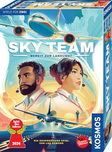 Kosmos 684044 Sky Team - Listo para aterrizar Juego del año 2024, Juego cooperativo para 2 Personas a Partir de 10 años, Juego de Estrategia, Juego de Mesa, Juego de Mesa