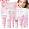 Sakura Ensemble de Soins de la Peau 11 Pièces, Coffret de soins Sakura, avec Crème Nettoyante, Toner,Nettoyant Visage,Sérum,Contour Yeux,Sérum, Coffret Soin Visage Femme