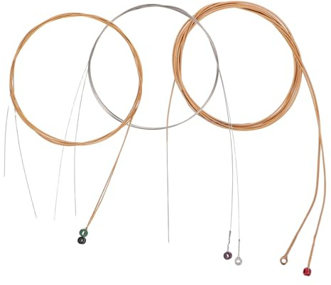 TOYANDONA 6pcs Folk Guitar String Set Replacement Strings for Acoustic Guitar Music Instrument Parts for Beginners and Professionals