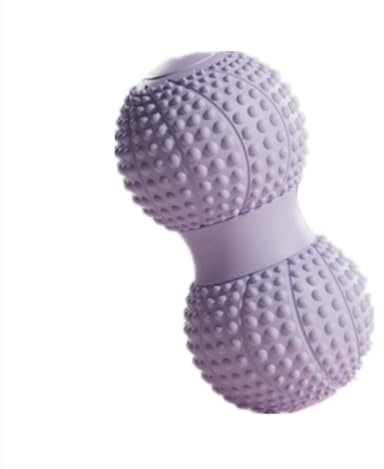Jordnötsmassageboll – dubbla lacrosse-bollar perfekta för arm, ben och ryggmuskellindring – yoga och fitnessverktyg (lila)