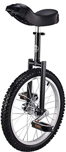 Enhjuling, 18-tums enhjulingar for vuxna, halkfria hjul, mountainbike-däck, självbalanserande motionscykel(Schwarz)