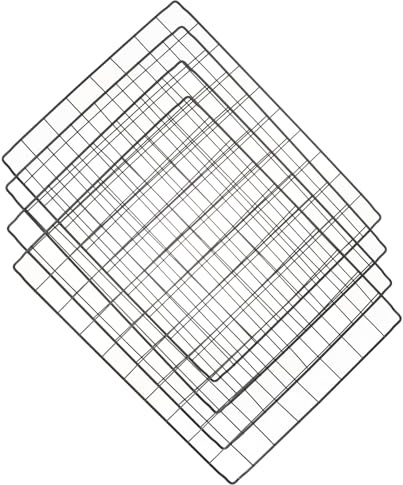 OSOLADY 4Pcs DIY Dog Crate Divider Panels 35X45Cm Medium Wire Iron Mesh Pet Fence Sheets Detachable Exercise Pen Floor Grid for Small to Medium Dogs Indoor Outdoor Use