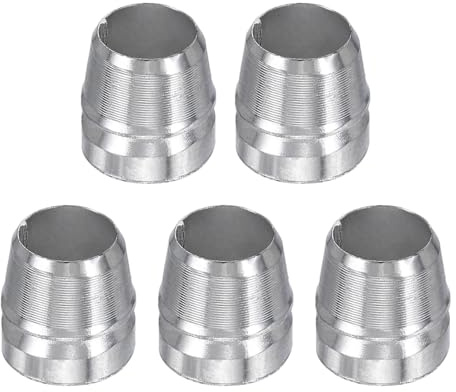 QUARKZMAN 5Pz Cuneo Rotondo Per Manico Di Ascia 14Mm Cunei Di Sicurezza In Metallo Lucido Per Ascia Martello A Unghia Bastone, Argento