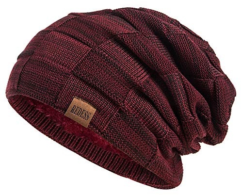 REDESS Beanie Mütze für Herren und Damen Winter Warme Mützen Stricken Slouchy Thick Skull Cap
