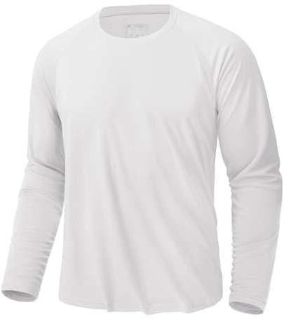 KEFITEVD Herrskjorta, UV-skydd UPF 50+, långärmad funktionsskjorta, snabbtorkande komfort, sommar, utomhusskjorta, vandring, jogging, skyddskläder, löptröja