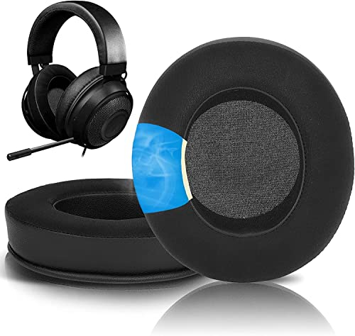 SOULWIT Cooling-Gel Professionelle Ersatz Ohrpolster für Razer Kraken 2019/Tournament Edition/Ultimate/Kitty, Earpads for Nari/Essential/Ultimate, Kraken X/V3 X Headset