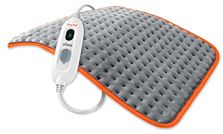 Ufesa Flexy Heat Colors Almohadilla Térmica Eléctrica, Manta Eléctrica Lumbar, Esterilla Eléctrica, 100W, Mircofibra Ultrasuave, 3 Niveles de Temperatura, Apagado Automático, Lavable, 40x30cm