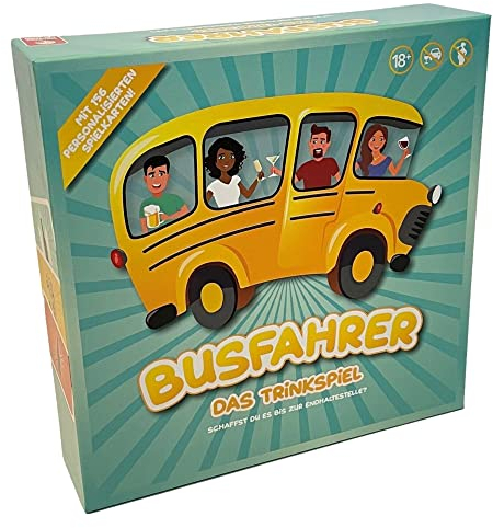 Busfahrer - Das Trinkspiel I Das Gesellschaftsspiel Für Erwachsene I Partyspiel für Geburtstag, Silvester oder Junggesellenabschied I Perfekte Trinkspiele - Geschenkidee