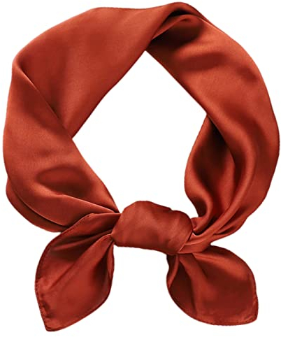 FAIRYGATE Schal Rot Damen Schals & Tücher für Damen Frauen Mode Bandana Schal Große Satin Platz Halstücher Haar Kopf Hals Schals Tuch A2322