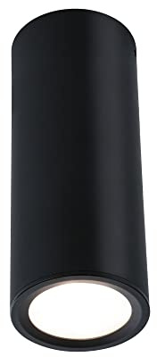 Paulmann 93107 LED Deckenleuchte Barrel rund 6W 470lm dimmbar 100° 3-Step-Dim 60mm Schwarz matt Metall 2700K Aufbauleuchte inkl. wechselbarem LED-Coin