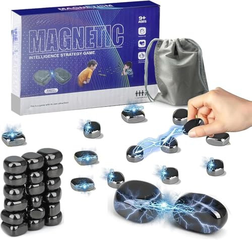 YKHSUAOU Magnetspiel, Magnetisches Schachspiel, Magnetsteine, Magnet Spiel, Magnetic Spiel, Magnetschach, Tisch-Magnet, Reisespiele für Familientreffen