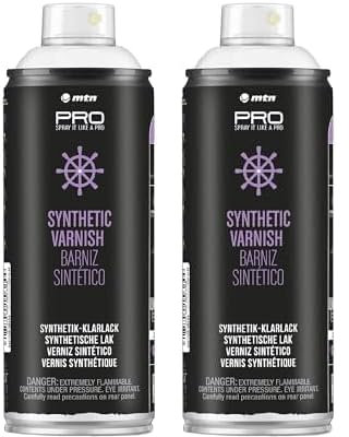 MONTANA Colors MTN PRO Barniz Sintético - Mate, Spray 400ml (Paquete de 2)