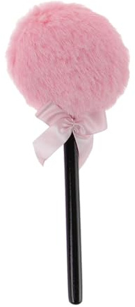 BELLIFFY Makeup Puff Lollipop Form Supermjuk Långhårig Puff med Rosett För Loose Powder och Kroppspuder Jämn Applicering och Hög Absorption Bekväm Kroppspuderpuff för Fräsch