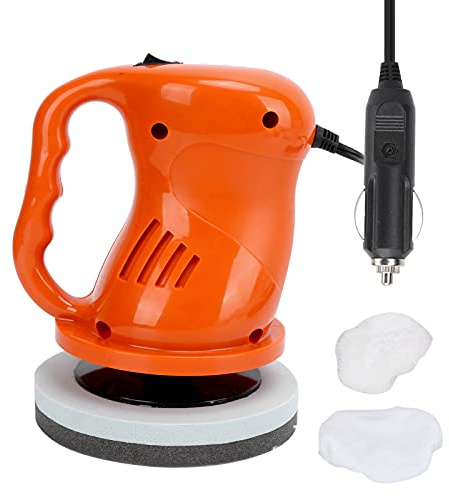 Macchina per lucidatura e ceratura ad alta per auto, buffer automatico da 12 V 40 W con doppio pad, lucidatrice portatile senza fili per uso domestico e all’aperto, inclusi (B arancione)