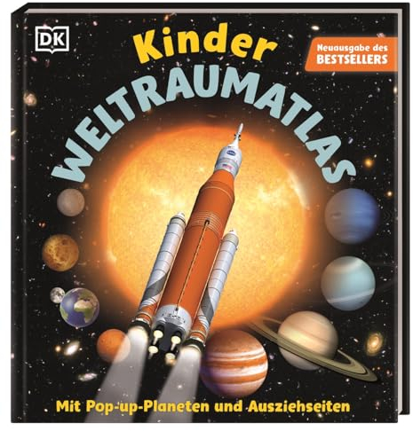 Kinder-Weltraumatlas: Mit spektakulärem Planeten-Pop-up, Ausziehtafeln und Quizfragen. Für Kinder ab 6 Jahren