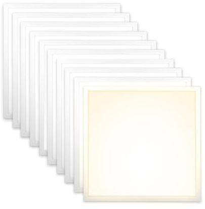 Xtend EcoLight 10x LED Panel 62x62 Warmweiß 3000K 40W 3400lm flimmerfrei PMMA ultraslim Rasterleuchte Einlegeleuchte PLe2.2