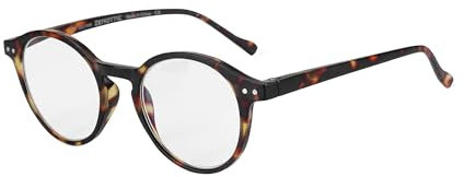 ZENOTTIC Reading Glasses Blue Light Blocking Round Glasses for Men Women Magnification 0.0 1.0 1.5 2.0 2.5 3.0 3.5