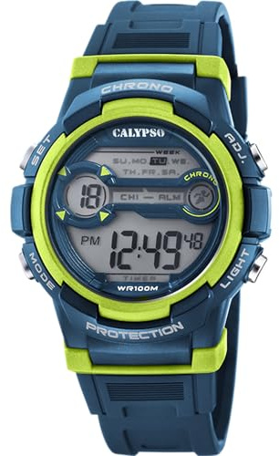 CALYPSO Reloj Digital Hombre de Caucho Azul Oscuro