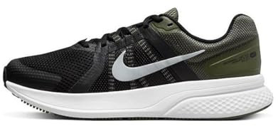 Nike Herren Run Swift 2 Sneaker, Black Lt Smoke Grey Cargo Khaki Weiß, 43 EU