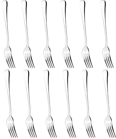 Dinner Fork, 12 Pcs Stainless Steel Dinner Forks Table Forks for Salad, Pasta, Steak