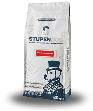 STUPENDOG Crocchette Cani Manzo 20kg per Cani Adulti di Tutte le Taglie - Croccantini Alimento Completo con Manzo - Per il Mantenimento del Cane