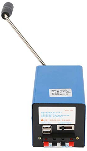 Generatore di Emergenza Portatile a Manovella, 20W, USB, con Caricatore Manuale per Uso Esterno e Campeggio