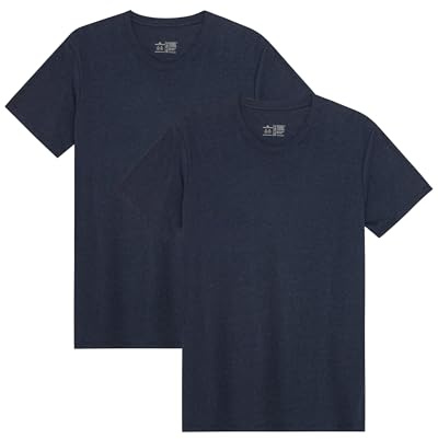 DANISH ENDURANCE Camisetas Hombre Algodón, Cuello Redondo, Pack de 1 a 4