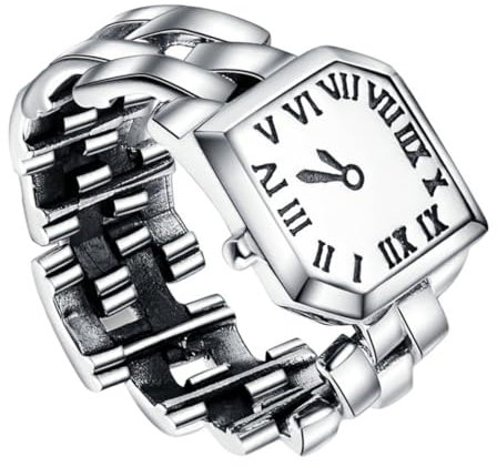 VALICLUD 1Stk Uhrenring damenarmbanduhr geldschrank zeitschaltuhren silberschmuck Ornaments Ringuhr Fitnessring Daumenringe Mädchen sehen Modeuhr für Mädchen s925 Sterlingsilber Silver
