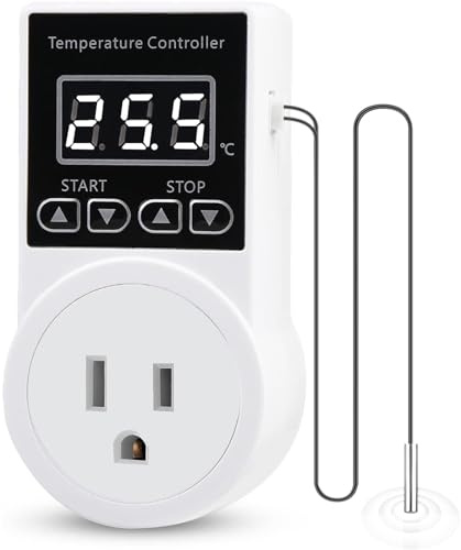 XIEHUZA Digital Thermostat Plug Socket, Only Celsius Display LCD Screen