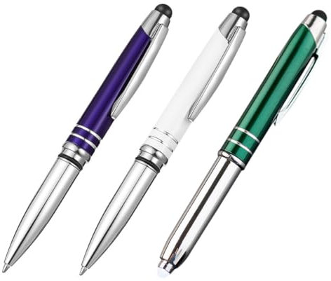SHOWERORO Metall-lichtstift Mit Led-Taschenlampe Beleuchteter Schreibstift Für Dunkle Umgebungen Robuster Kugelschreibstift Mit Easy-Touch-Funktion