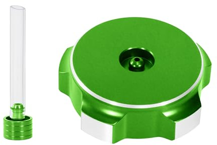 Tunejoy Tapón del Depósitos del Combustible para Moto Tapa del Tanque de Combustible de Aluminio 49 mm para Dirt Pit Bike ATV Quad Verde