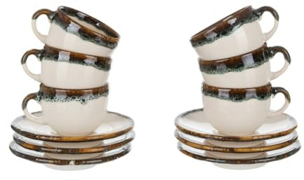 Set di 6 tazze da caffè e piattini OCEAN