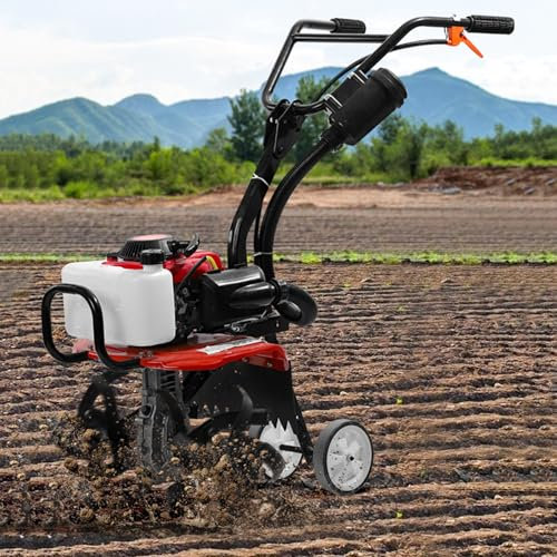 Motobineuse à Essence 4 Temps, Motoculteur De Jardin, Motoculteur à Essence - Idéal Pour Le Jardin, La Pelouse, Le Travail Du Sol, Le Désherbage Et Le Bêchage.