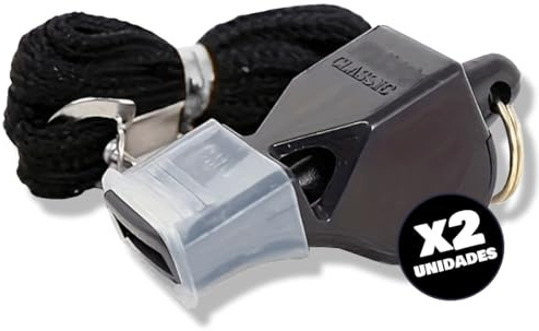 My Royale® - Silbato árbitro Profesional, 2 uds., Fox Classic, silbatos para Entrenadores de fútbol, Baloncesto, Voleibol, socorrista, Silbato Fox Profesional, para Deporte al Aire Libre o pabellón.