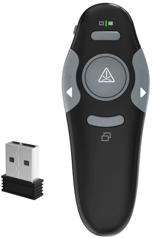 Wireless PPT Clicker Remote Presenter 2.4GHz USB Slide Advancer 30m Range