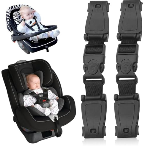 2 Pezzi Blocco Cintura Di Sicurezza Per Bambini, Fibbia Gancio Cintura Seggiolino Auto Bambino, Dispositivo Di Sicurezza Seggiolino Auto, Clip Bambino Cintura Di Sicurezza Auto(Nero)