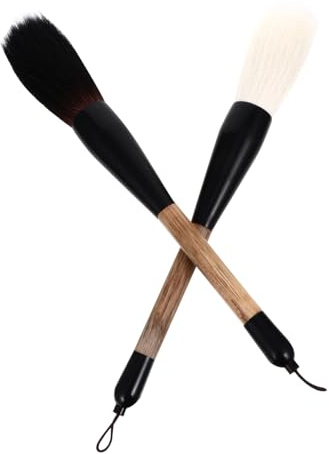 WOONEKY 2 piezas Pinceles de Caligrafía con Pelo de Oso y Grandes y Portátiles para Dibujo y Escritura Tradicional para Arte Sumi y Pintura de Caracteres Chinos
