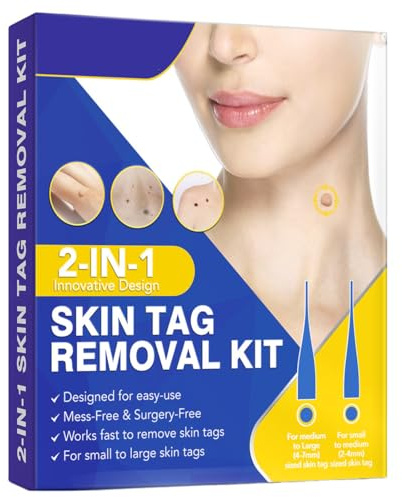XPEX Conjunto Para Verrugas,Skin Tag Remover,Eliminación Indolora De Etiquetas Cutáneas Uso Personal,La Mayoría De Las Etiquetas Cutáneas