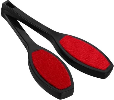 JECOMPRIS Brosse Anti-peluches Double Face Noire, Lot de 2 Brosses Électrostatiques pour Éliminer Poils D’animaux et Poussières sur Vêtements et Tissus, Outil sans Pile pour Toilettage