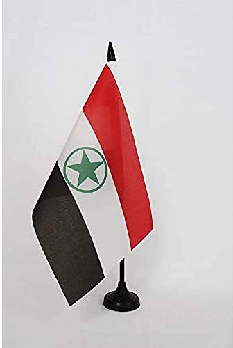 AZ FLAG Bordsflagga Iranska araber 21x14 cm Arabisk 100D Polyester Plastfot