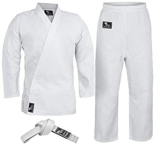 Hawk Sports Karate Uniform, Lightweight Karate Gi with Belt for Kids and Adults, Ideal for Martial Arts Training and Sparring, Durable Training Gear, Size 3 (5'3''/130lbs)