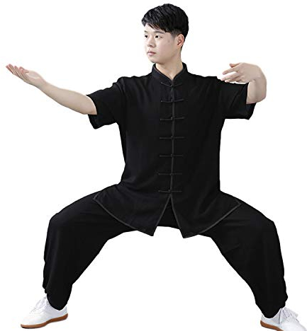 air swimmers Kampfkunst Anzug | Unisex Kung Fu und Tai Chi Uniform | Fit Entspannt zu Hause Daily Wear (A,L)