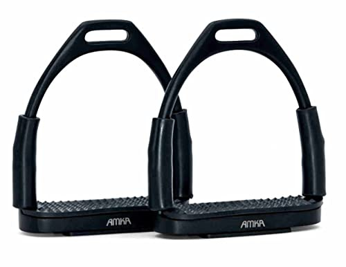 AMKA Stirrups with Joint Black Safety Stirrups in 10, 12 and 13 cm Tread Width