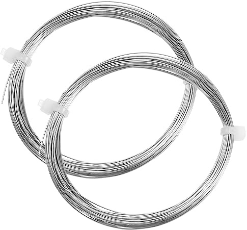 sourcing map 2pcs Wire Replacement Steel for Wire Cutting Tools Stainless Steel Wire Replacement for Mud Cutter Mud Cutting Cheese Ceramic Clay, 3 Meters Length