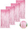 Yaclonq Lametta Vorhang Rosa Geburtstagsdeko,4 Stück 1x2M Lametta Vorhänge Glitzer Folie Fransen Lametta Vorhang, Fringe Luftschlangen für Hintergrund Dekoration,Partydekor,Faschingsdeko