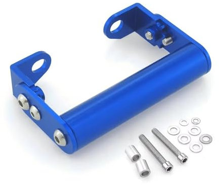 Support GPS Moto pour Petit pour Déplacement pour Moto Tout-Terrain Téléphone GPS Support De Navigation Support De Montage Barre D'extension Support Navigation Moto(Blue)