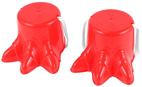 Toyvian 2 Stück Kinder Balancier Stelzen Aus Kunststoff Rot Mit Klauenform Outdoor Stelzenspielzeug Für Gleichgewicht Koordination Und Motorisches Training